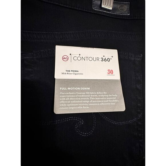 AG Adriano Goldschmied Prima Mid-Rise Cigarette Jeans Women's Size 30 Dark NWT - Picture 5 of 9